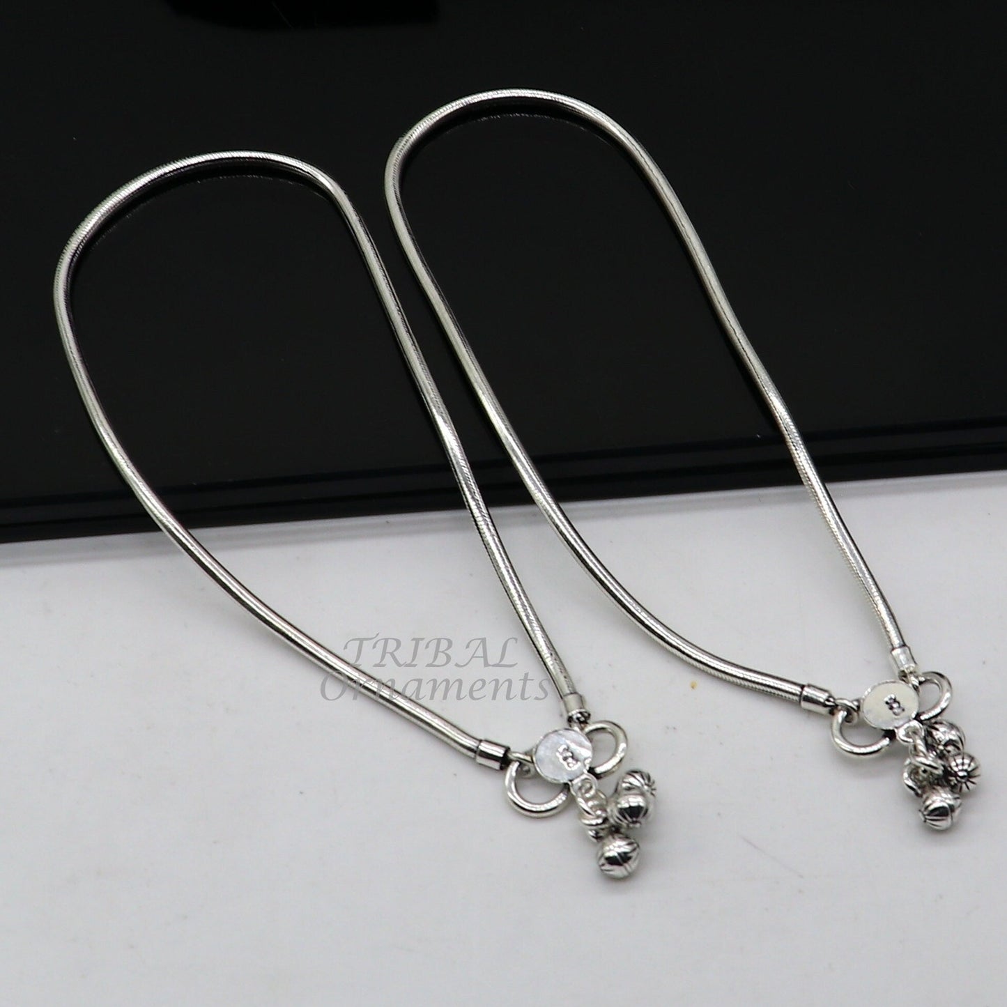 925 sterling silver snake chain ankle bracelet, excellent customized modern trendy anklets foot bracelet ank528 - TRIBAL ORNAMENTS