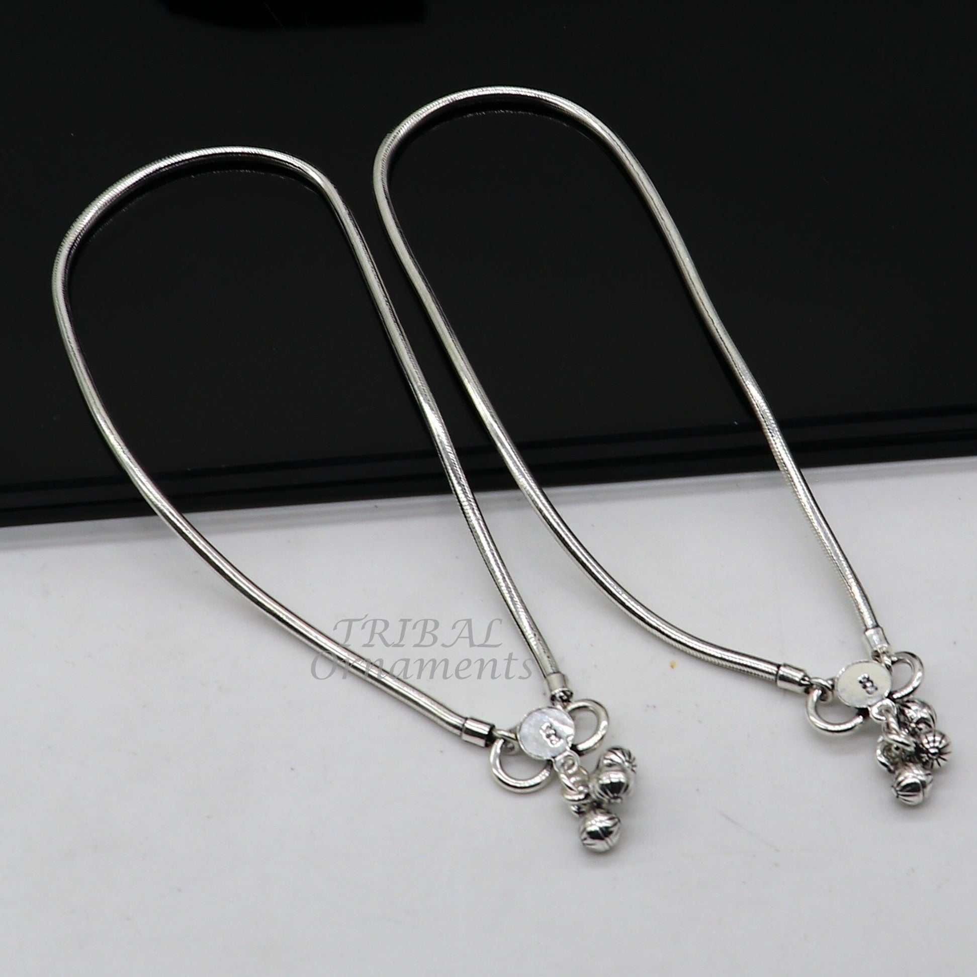 925 sterling silver snake chain ankle bracelet, excellent customized modern trendy anklets foot bracelet ank528 - TRIBAL ORNAMENTS