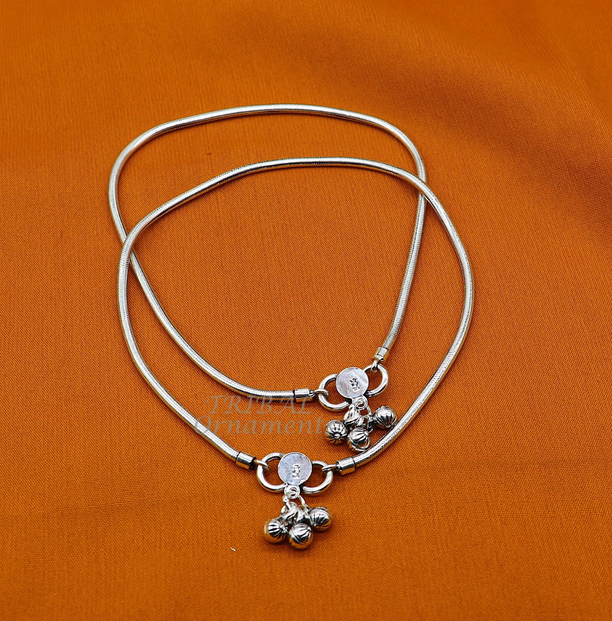 925 sterling silver snake chain ankle bracelet, excellent customized modern trendy anklets foot bracelet ank528 - TRIBAL ORNAMENTS