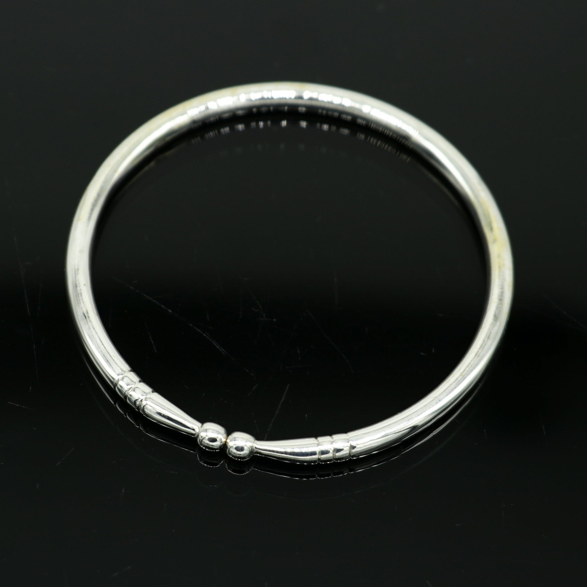 925 sterling silver solid plain shiny design girl's adjustable bangle kada, best gifting adjustable kada excellent brides jewelry nssk382 - TRIBAL ORNAMENTS