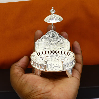 925 sterling silver sterling Sinhasan, singhasan idol god throne, god statue's divine chair, temple puja article collectible article su1108 - TRIBAL ORNAMENTS