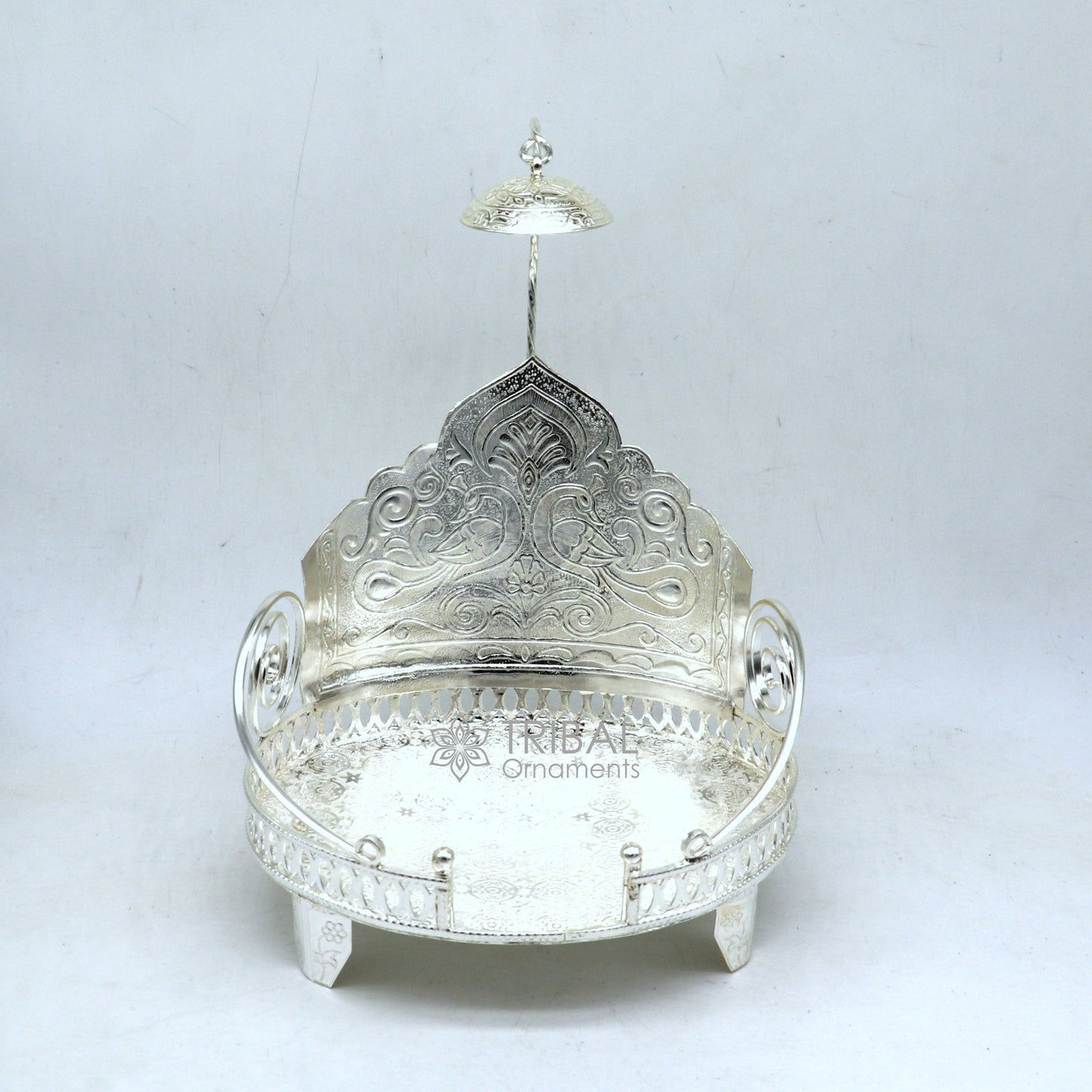 925 sterling silver sterling Sinhasan, singhasan idol god throne, god statue's divine chair, temple puja article collectible article su1112 - TRIBAL ORNAMENTS