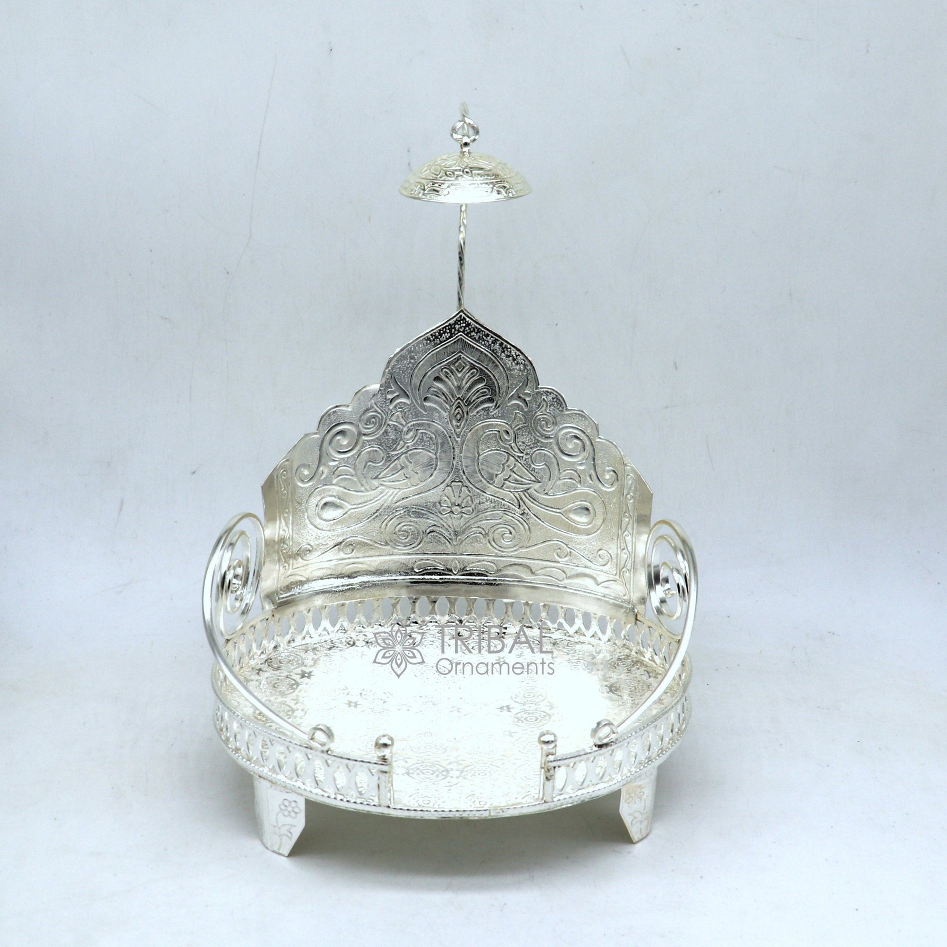 925 sterling silver sterling Sinhasan, singhasan idol god throne, god statue's divine chair, temple puja article collectible article su1112 - TRIBAL ORNAMENTS