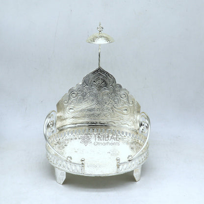 925 sterling silver sterling Sinhasan, singhasan idol god throne, god statue's divine chair, temple puja article collectible article su1112 - TRIBAL ORNAMENTS