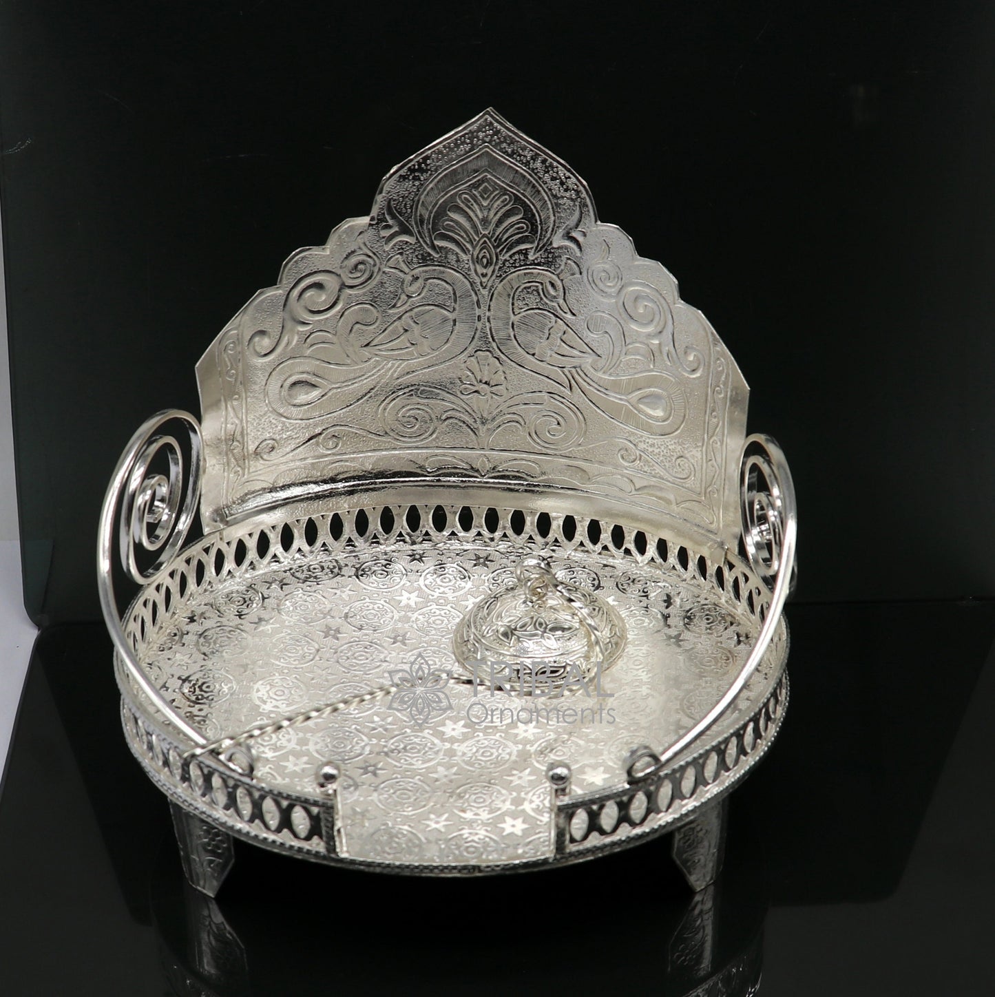 925 sterling silver sterling Sinhasan, singhasan idol god throne, god statue's divine chair, temple puja article collectible article su1112 - TRIBAL ORNAMENTS