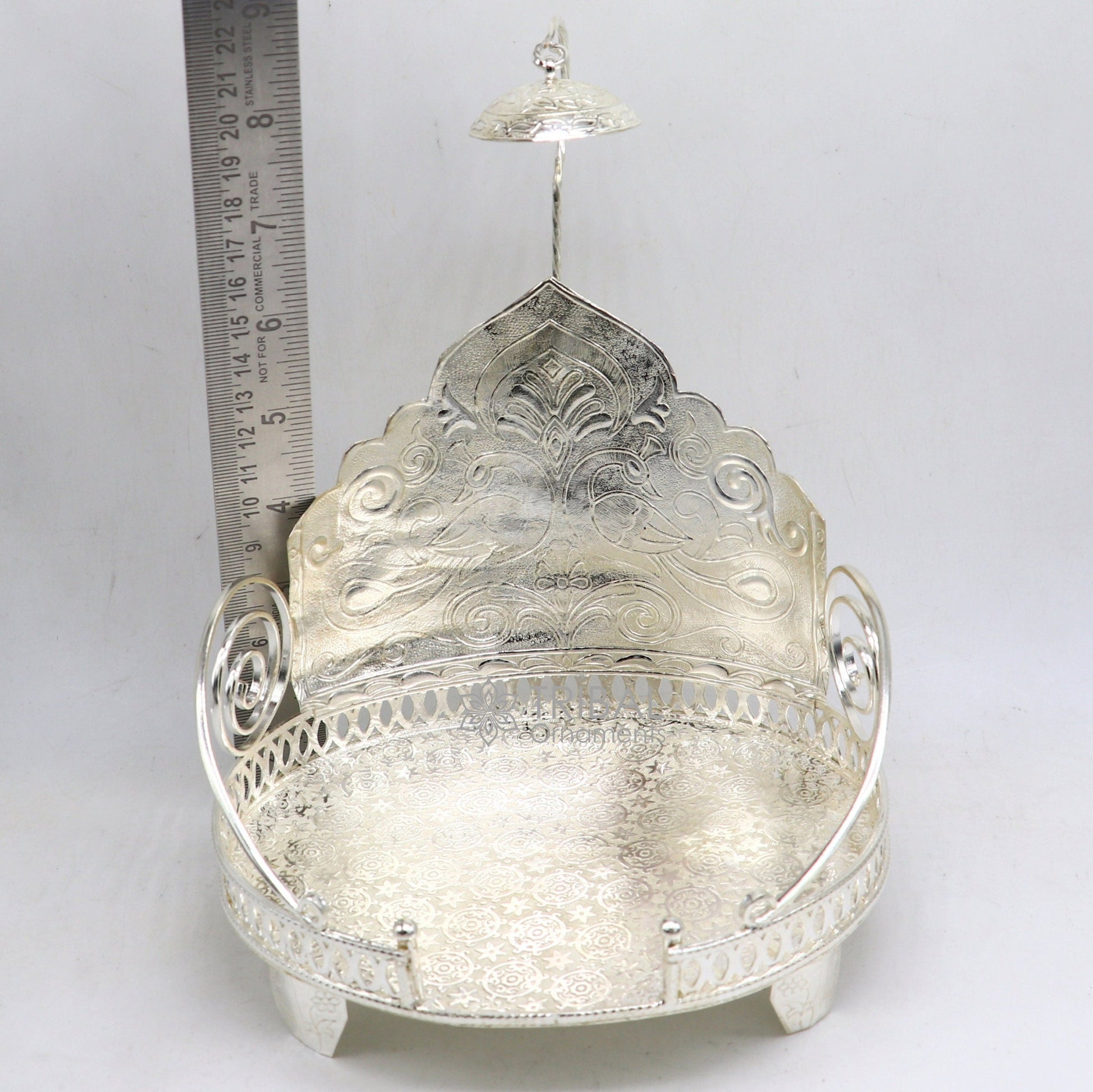 925 sterling silver sterling Sinhasan, singhasan idol god throne, god statue's divine chair, temple puja article collectible article su1112 - TRIBAL ORNAMENTS