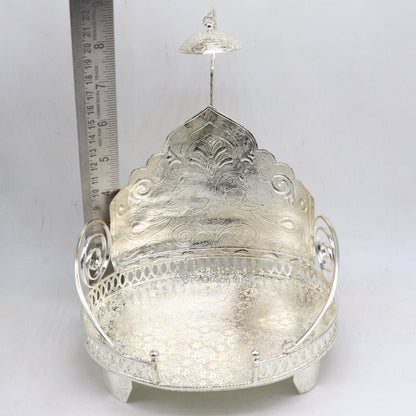 925 sterling silver sterling Sinhasan, singhasan idol god throne, god statue's divine chair, temple puja article collectible article su1112 - TRIBAL ORNAMENTS