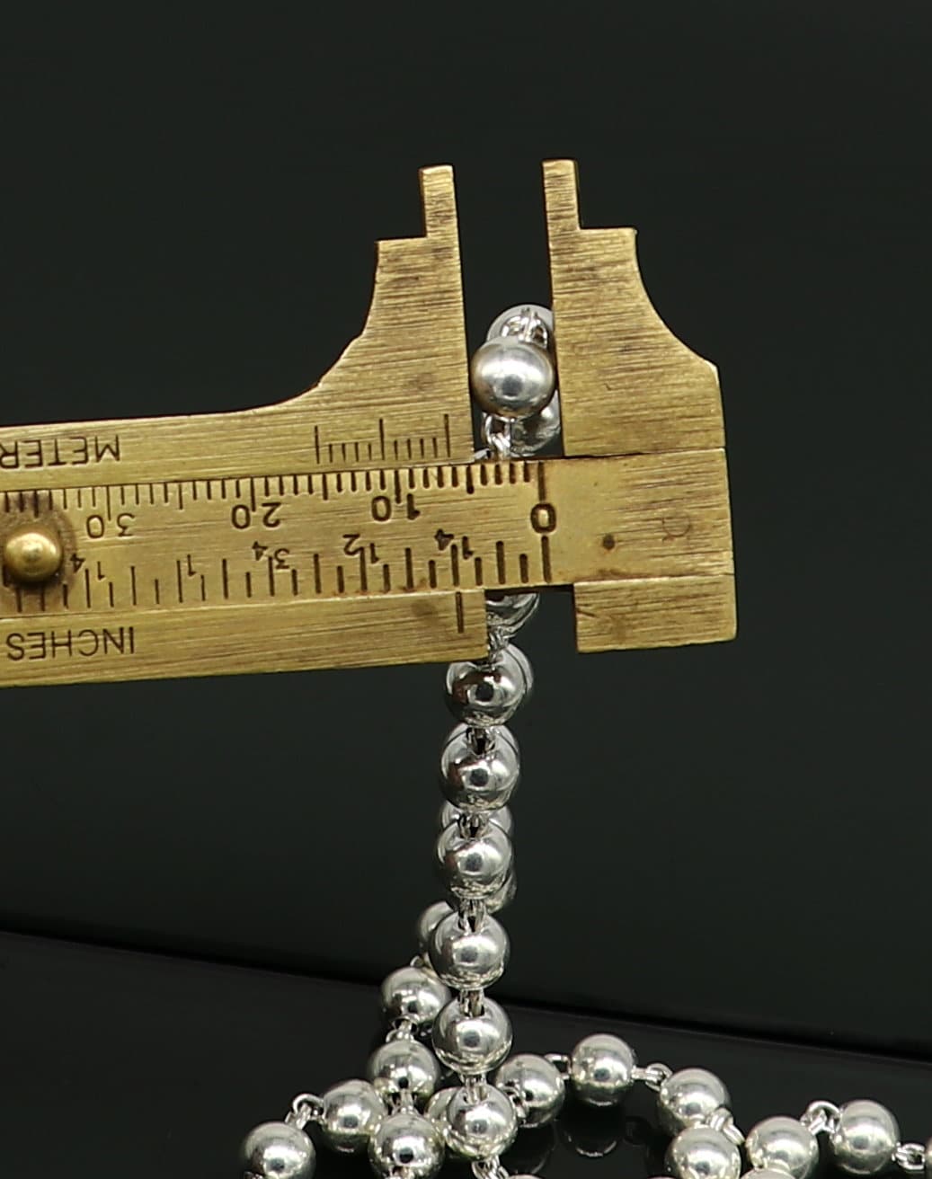 925 sterling silver stunning plain solid beads chain japp mala 108 beads japp chain 39 inches long unisex necklace stylish jewelry ch110 - TRIBAL ORNAMENTS