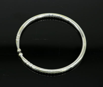 925 sterling silver Superior Quality Graceful Design Glossy Plain solid Bracelet Kada for Men and women's gifting nssk373 - TRIBAL ORNAMENTS
