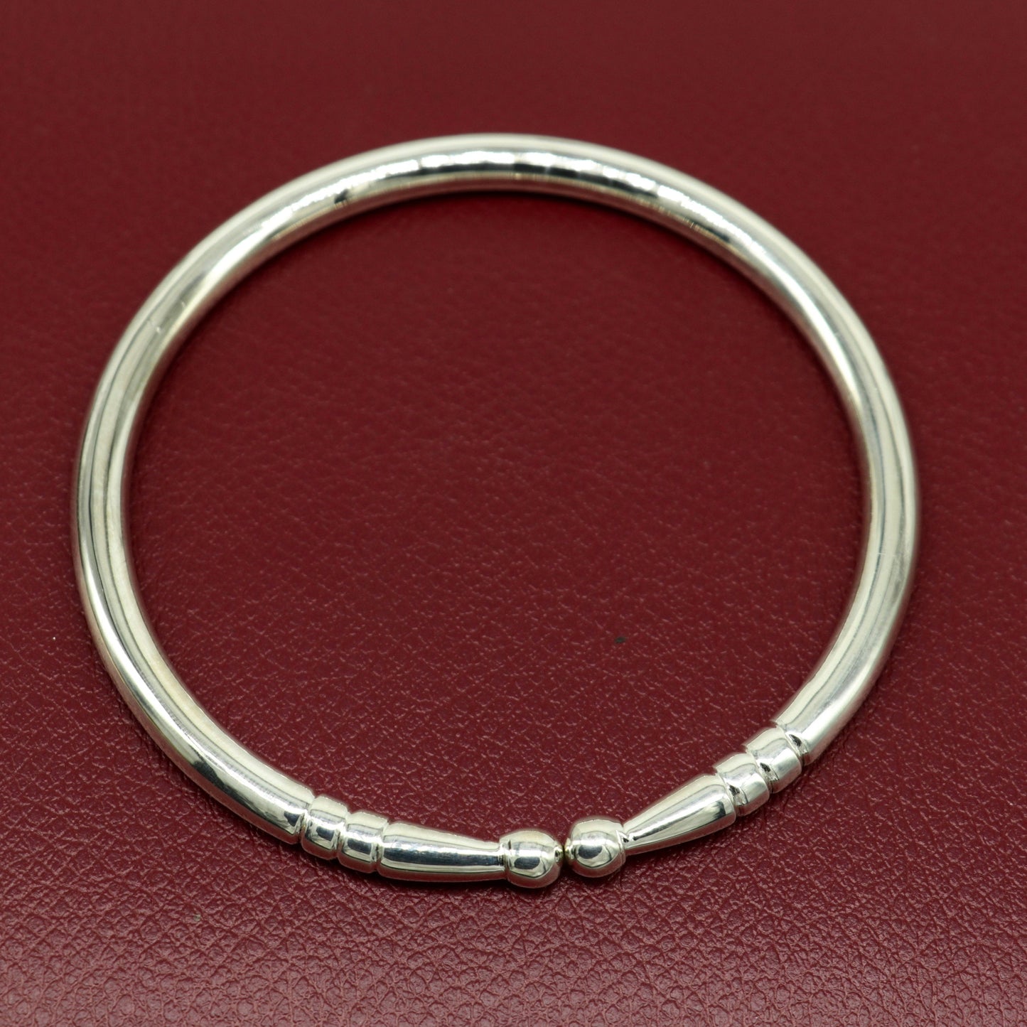 925 sterling silver Superior Quality Graceful Design Glossy Plain solid Bracelet Kada for Men and women's gifting nssk373 - TRIBAL ORNAMENTS