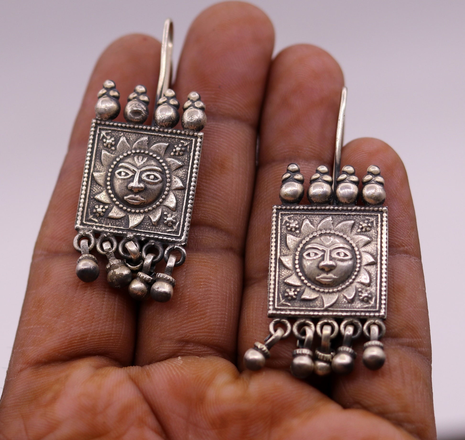 925 sterling silver tribal-inspired choker necklace with traditional cultural design, featuring ethnic tribal jewelry style.