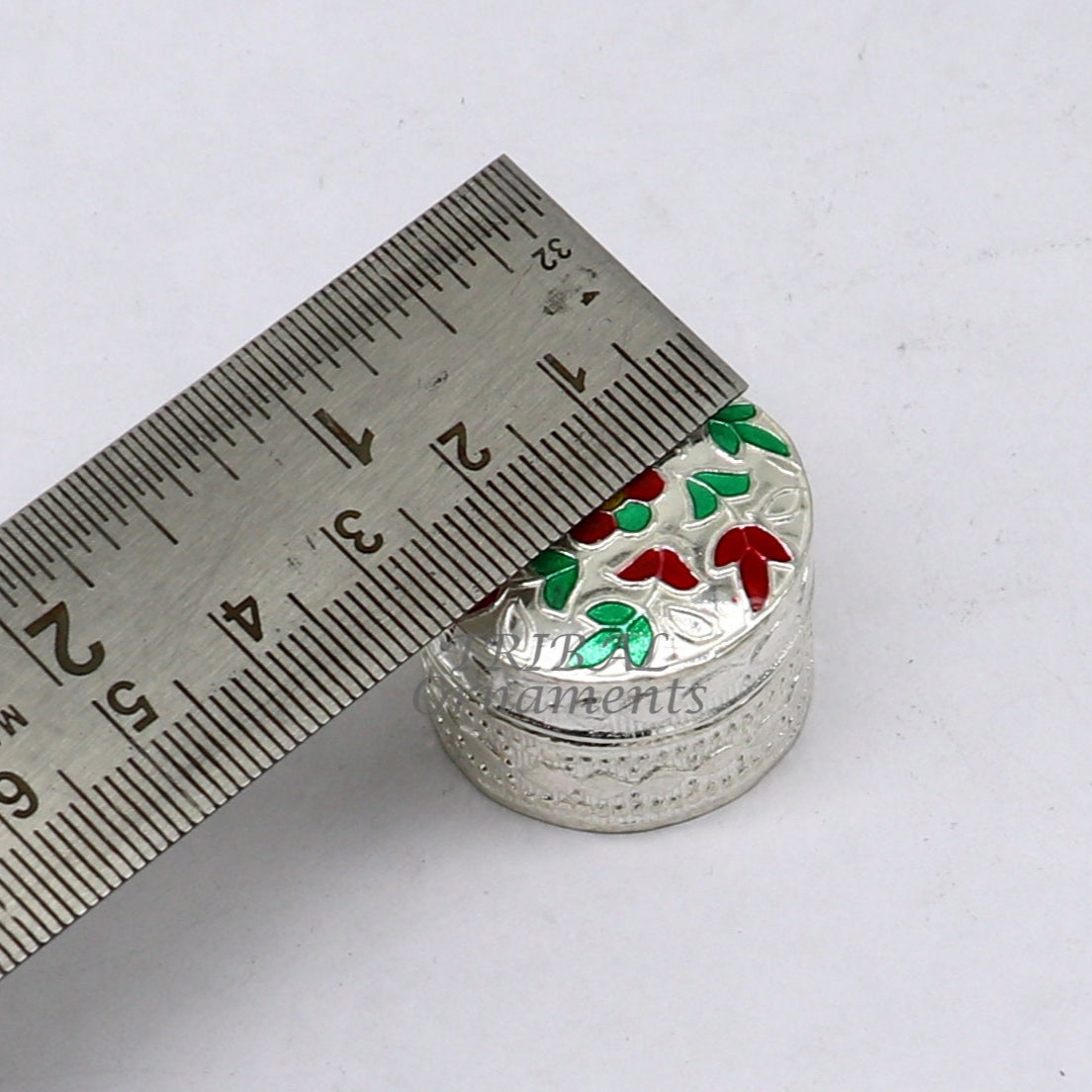 925 sterling silver trinket box, kajal box/casket box round eye liner surma box collection, container box, eyeliner box gifting art stb726 - TRIBAL ORNAMENTS