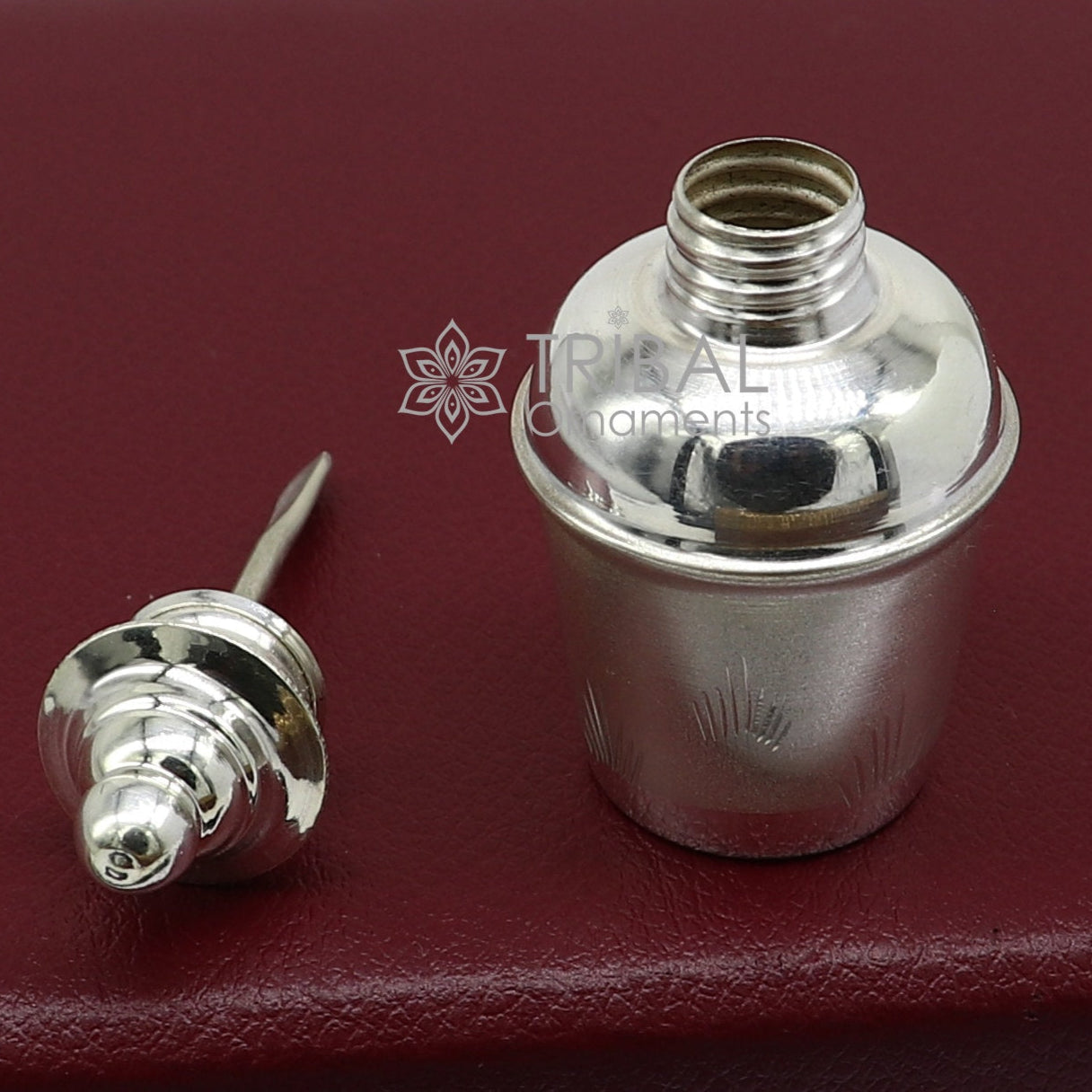 925 sterling silver trinket box, sindoor box/ casket box bridal Vermilion gifts box collection, container box, jewelry box art stb766 - TRIBAL ORNAMENTS