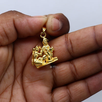 925 sterling silver Lord Shiva, Parwati, Nandi Maharaj, and Shiva Lingam pendant featuring Shiva family jewelry.