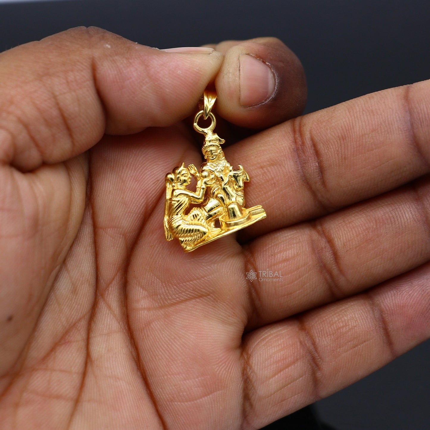 925 sterling silver unique lord shiva and goddess Parwati and Nandi maharaj with shiva lingam pendant shiva family pendant jewelry nsp604 - TRIBAL ORNAMENTS