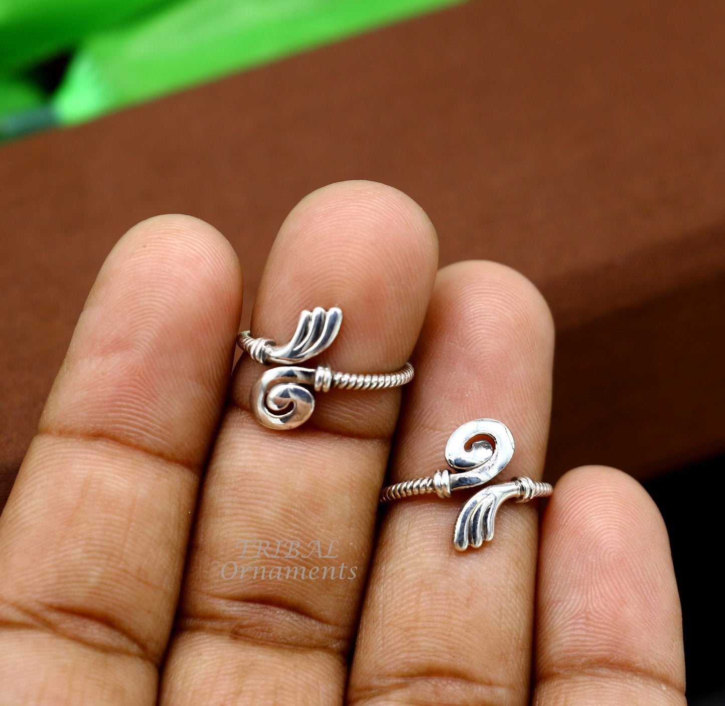 925 sterling silver uniquely handcrafted unique style antique look toe rings. best brides wedding jewelry ethnic  tribal jewelry ytr18 - TRIBAL ORNAMENTS