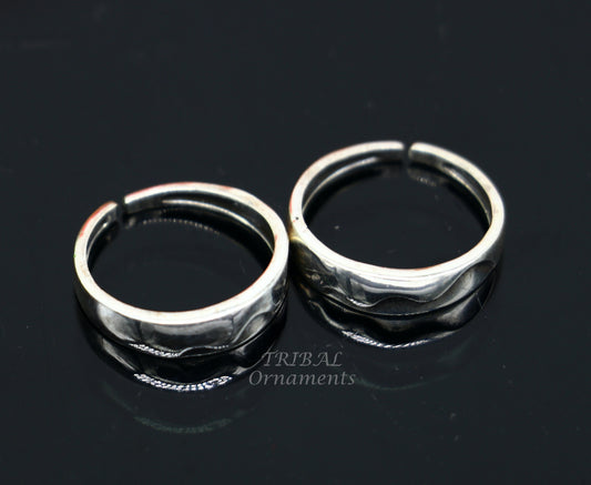 925 sterling silver uniquely handcrafted vintage style oxidized solid toe rings. best brides wedding jewelry tribal jewelry ytr15 - TRIBAL ORNAMENTS