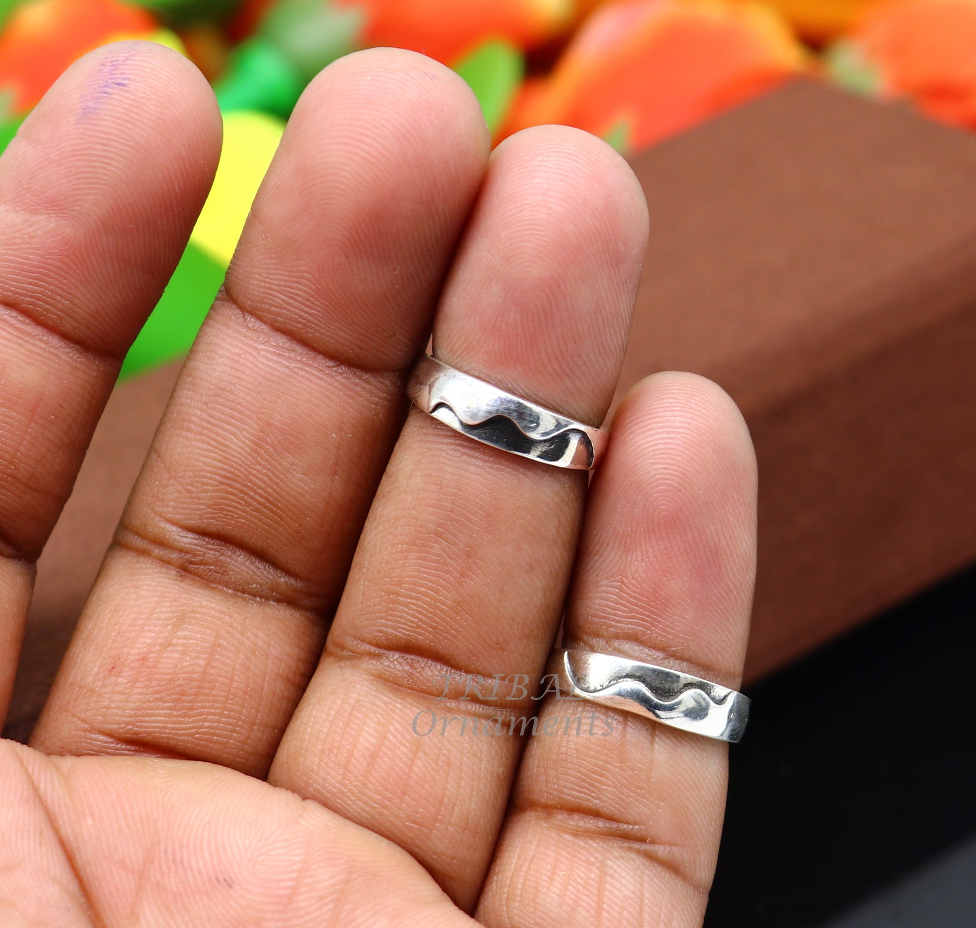 925 sterling silver uniquely handcrafted vintage style oxidized solid toe rings. best brides wedding jewelry tribal jewelry ytr15 - TRIBAL ORNAMENTS