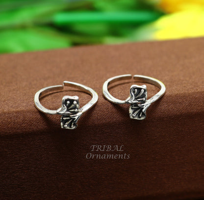 925 sterling silver uniquely handcrafted vintage style oxidized toe rings. best brides wedding jewelry tribal jewelry ytr13 - TRIBAL ORNAMENTS