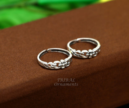 925 sterling silver uniquely handcrafted vintage style oxidized toe rings. best brides wedding jewelry tribal jewelry ytr14 - TRIBAL ORNAMENTS