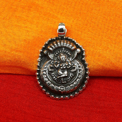 925 sterling silver Vintage antique design handmade God Krishna fabulous pendant tribal belly dance temple jewelry from india ssp589 - TRIBAL ORNAMENTS
