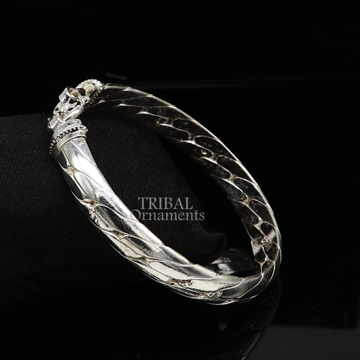 925 sterling silver Vintage cultural ethnic solid kada unisex gifting jewelry personalized gift ethnic tribal jewelry nsk657 - TRIBAL ORNAMENTS