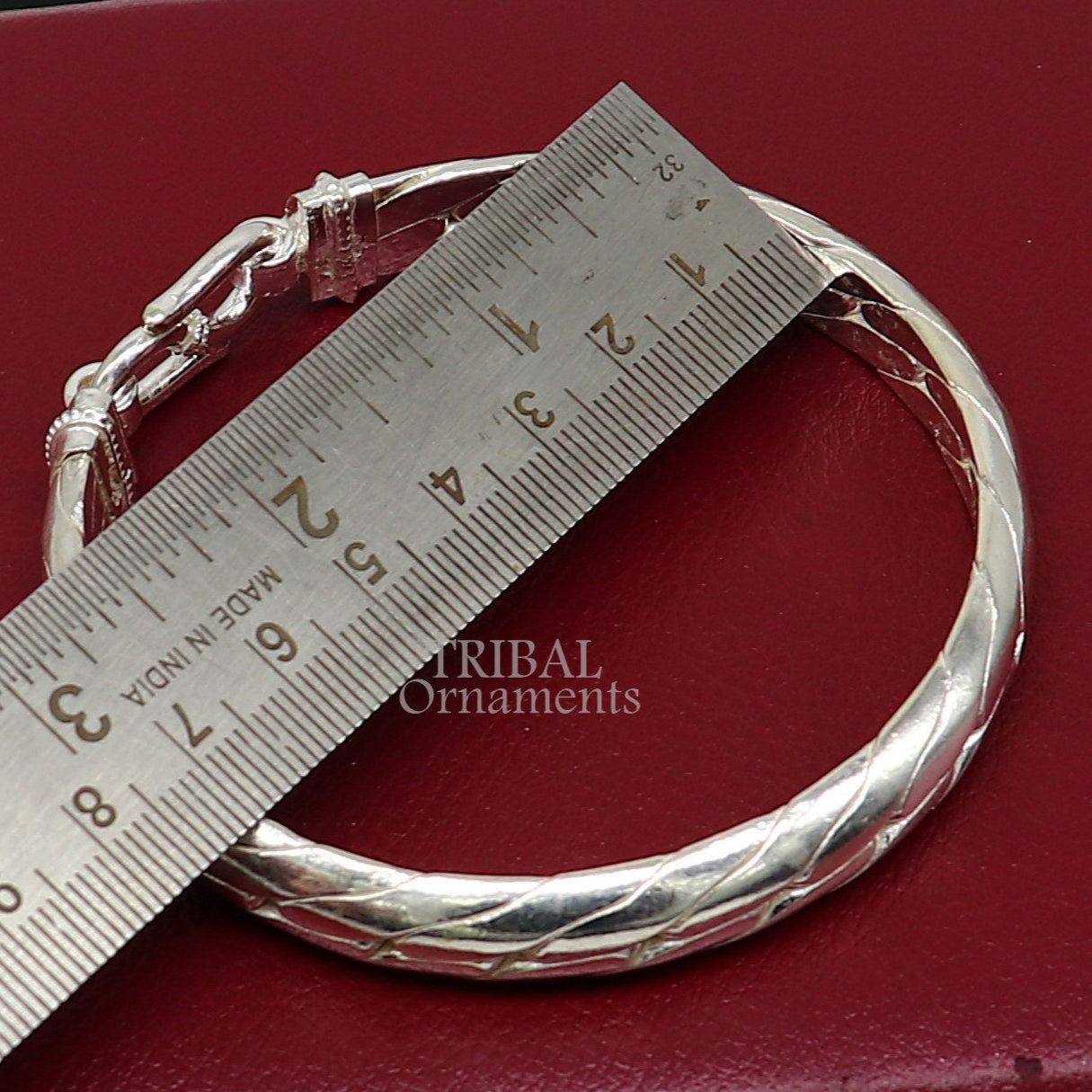 925 sterling silver Vintage cultural ethnic solid kada unisex gifting jewelry personalized gift ethnic tribal jewelry nsk657 - TRIBAL ORNAMENTS