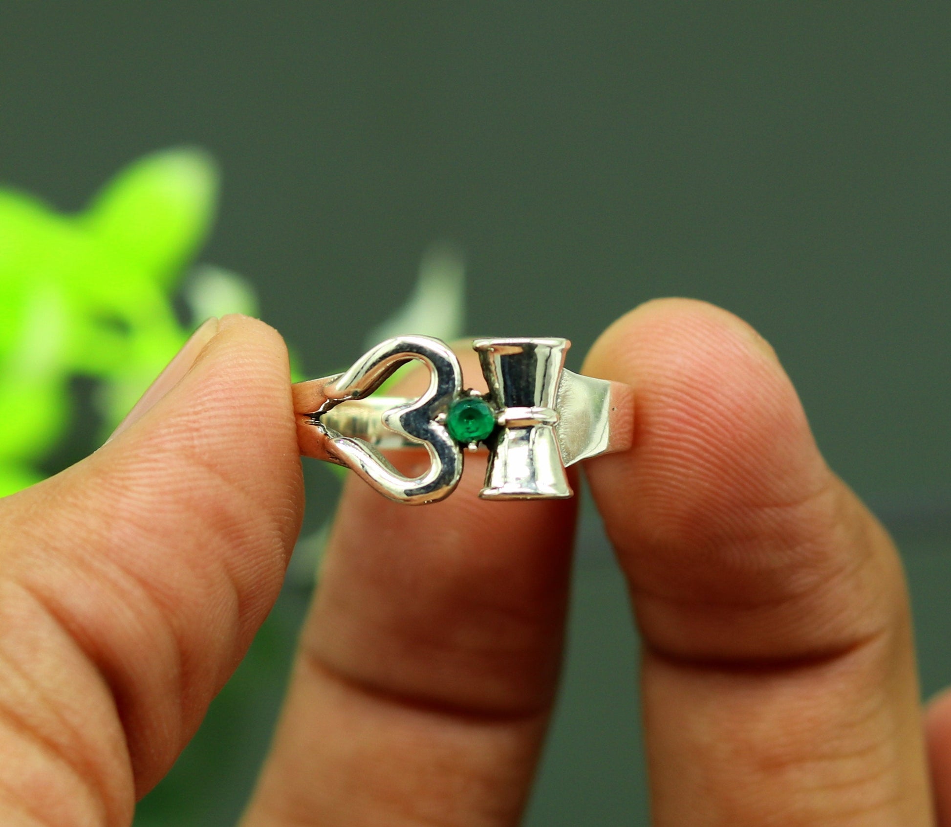 925 sterling silver vintage customized design shiva trident trishul ring band, excellent customized pretty ring unisex jewelry sr280 - TRIBAL ORNAMENTS