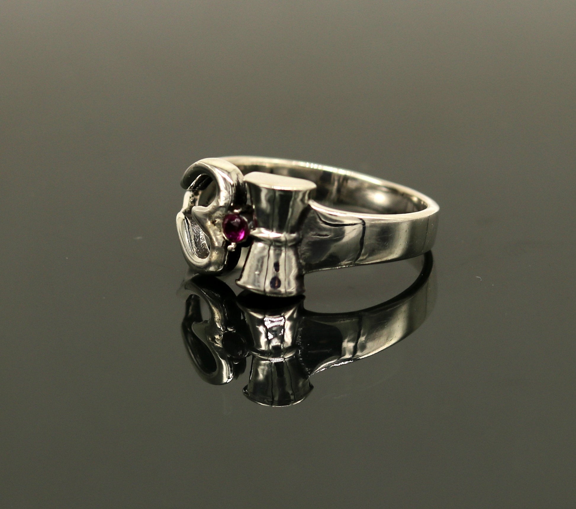 925 sterling silver vintage customized design shiva trident trishul ring band, excellent customized pretty ring unisex jewelry sr281 - TRIBAL ORNAMENTS