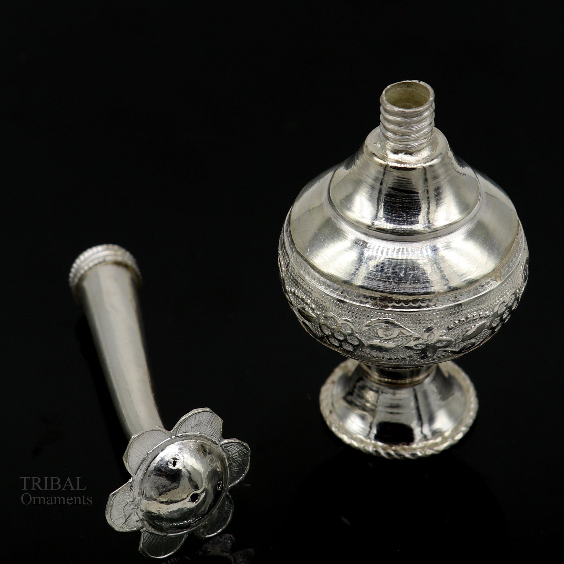925 sterling silver vintage design Attardani, pooja spray bottle, silver perfume bottle, spray article, puja utensils, best gift su639 - TRIBAL ORNAMENTS