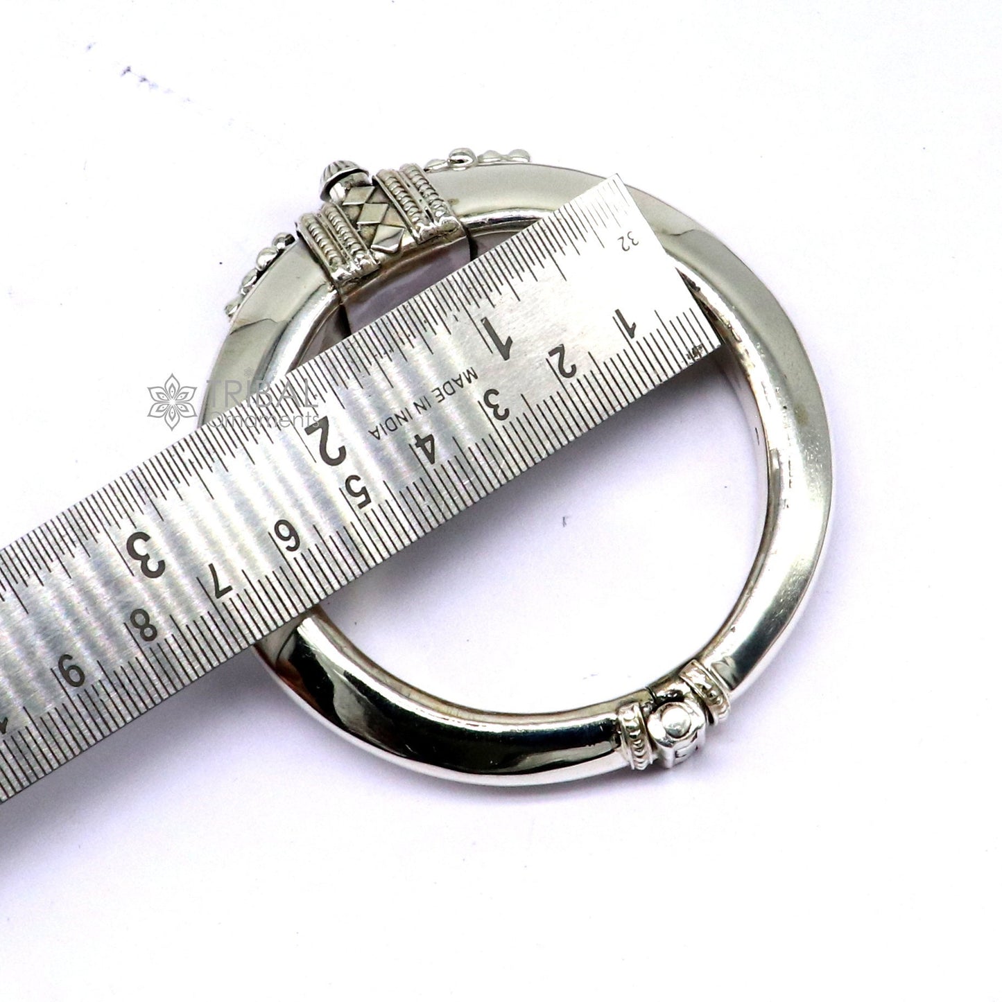 925 sterling silver vintage handmade bangle bracelet with plain design, ethnic Banjara style, cuff jewelry by TRIBAL ORNAMENTS