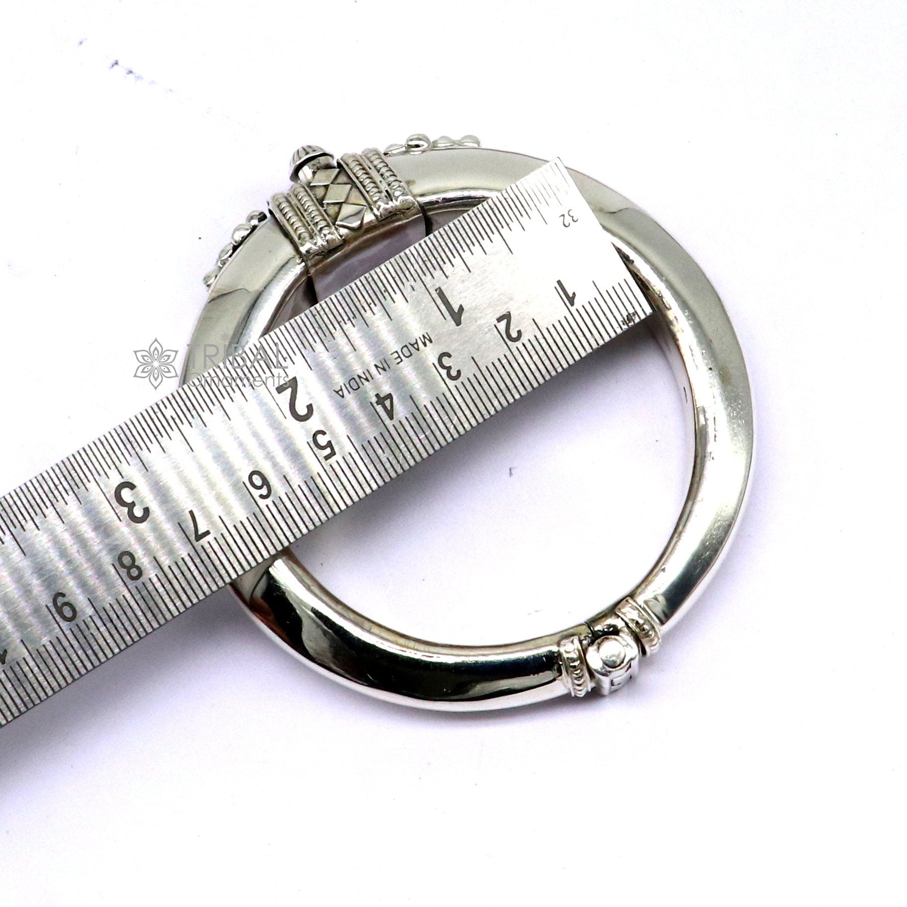 925 sterling silver vintage handmade bangle bracelet with plain design, ethnic Banjara style, cuff jewelry by TRIBAL ORNAMENTS