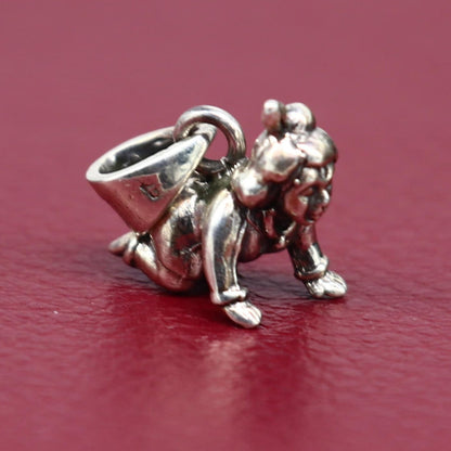 925 Sterling silver small Bal Gopal Krishna pendant, handcrafted crawling Krishna idol for home temple or puja, by TRIBAL ORNAMENTS.
