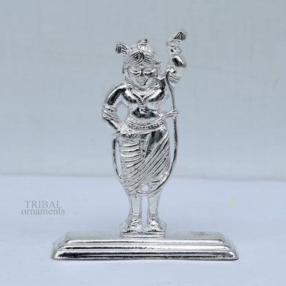 Silver lord krishna narayan avtar shri Nathji statue figurine, solid silver article, best gift for décor your car front for blessing art455 - TRIBAL ORNAMENTS