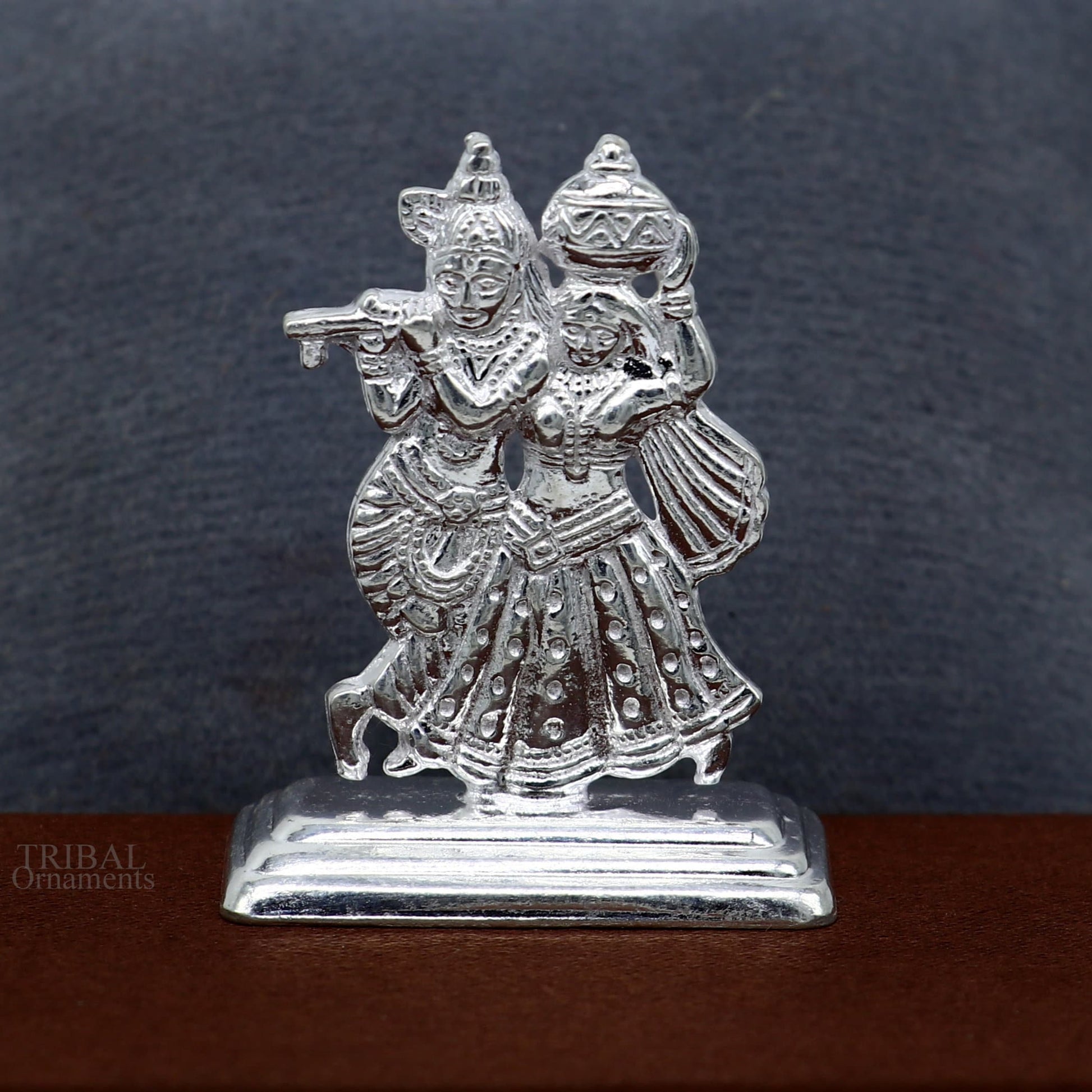 Hindu idol Radha krishna tiny statue, amazing Rasleela dancing krishna and Radha, lord krishna figurine, love article to gift her art491 - TRIBAL ORNAMENTS