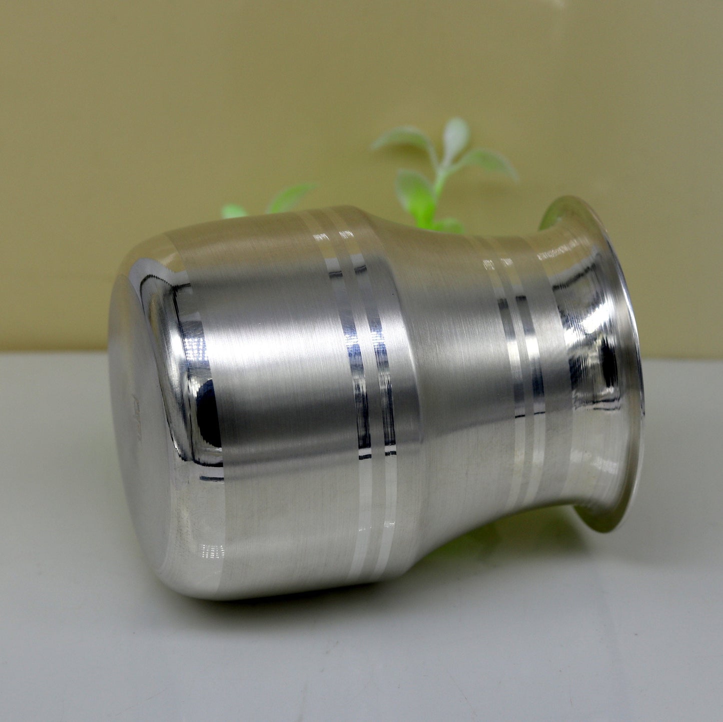 999 fine pure silver handmade solid kalash/lota, excellent silver tunmbler, silver vessels flask utensils, gifting home puja art sv72 - TRIBAL ORNAMENTS