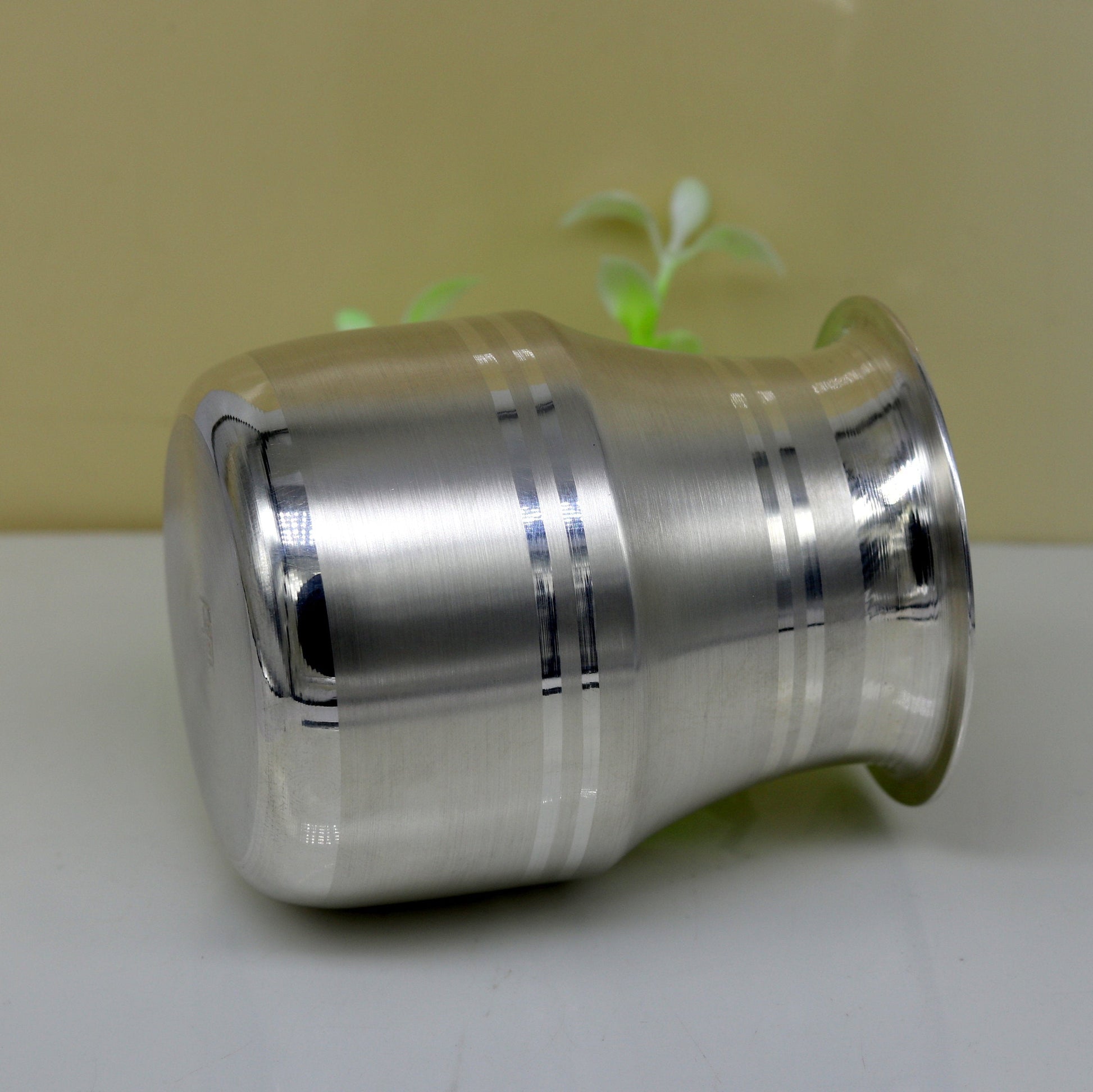 999 fine pure silver handmade solid kalash/lota, excellent silver tunmbler, silver vessels flask utensils, gifting home puja art sv72 - TRIBAL ORNAMENTS