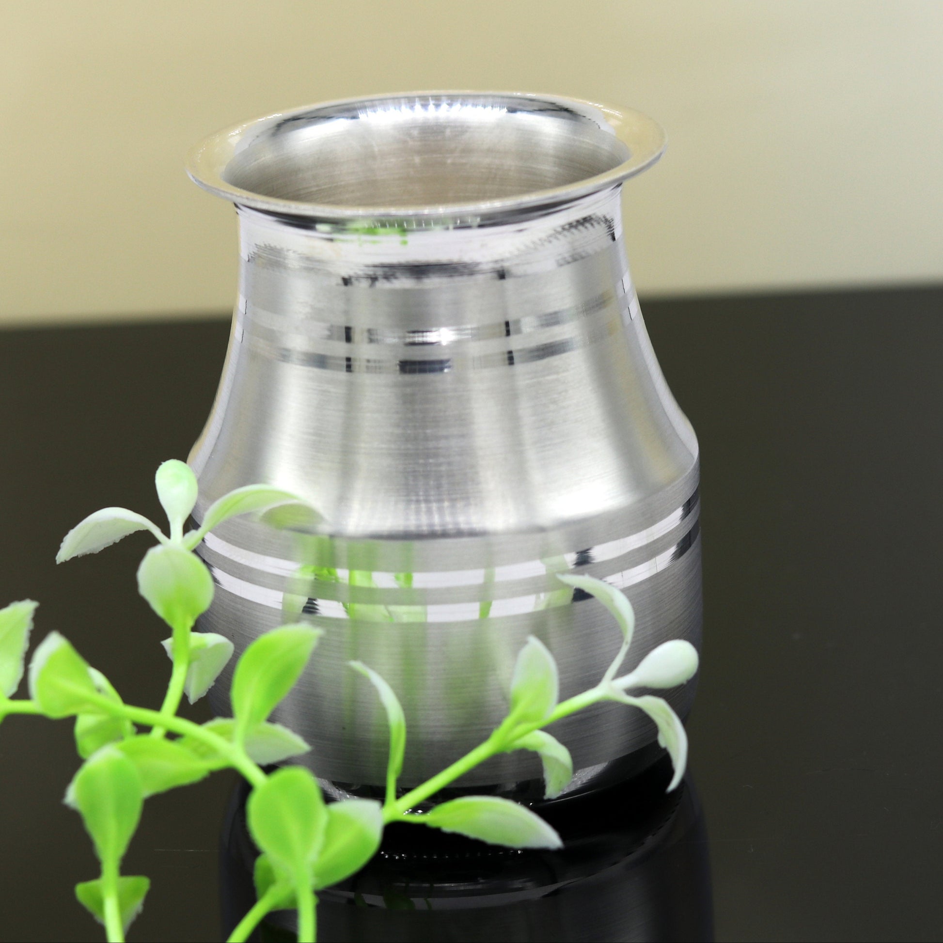 999 fine pure silver handmade solid kalash/lota, excellent silver tunmbler, silver vessels flask utensils, gifting home puja art sv72 - TRIBAL ORNAMENTS