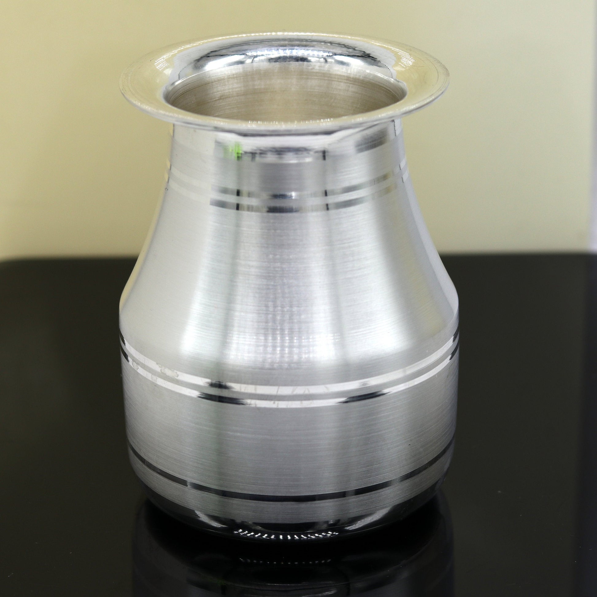 999 fine pure silver handmade solid kalash/lota, excellent silver tunmbler, silver vessels flask utensils, gifting home puja art sv73 - TRIBAL ORNAMENTS