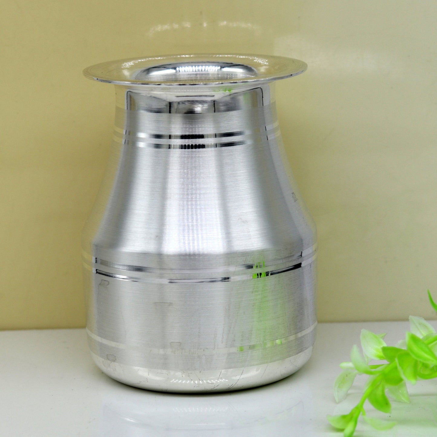 999 fine pure silver handmade solid kalash/lota, excellent silver tunmbler, silver vessels flask utensils, gifting home puja art sv73 - TRIBAL ORNAMENTS