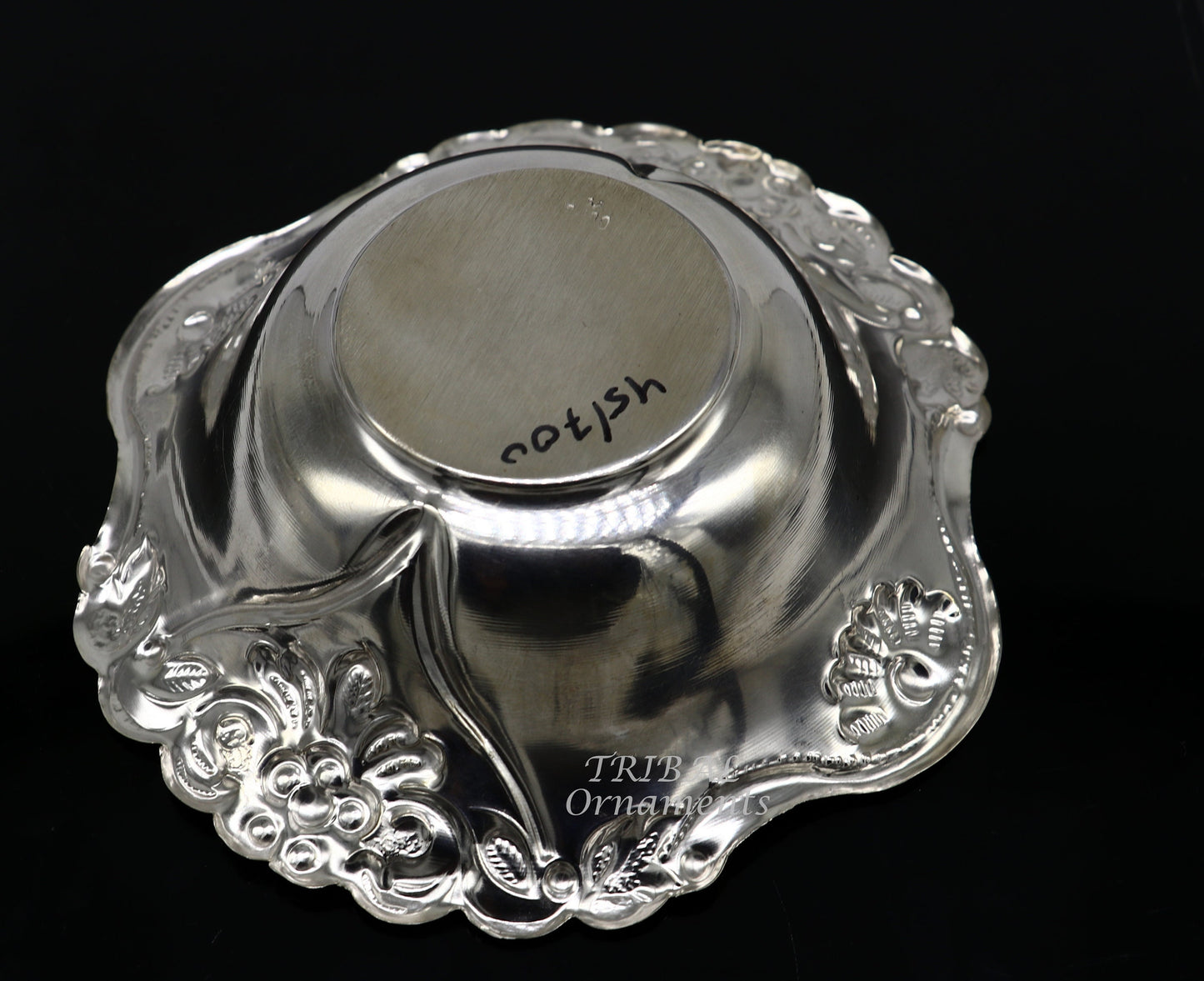 999 fine silver customized design Prasadam bowl, puja utensils, worshipping article, silver Idols serving bowl temple article su859 - TRIBAL ORNAMENTS