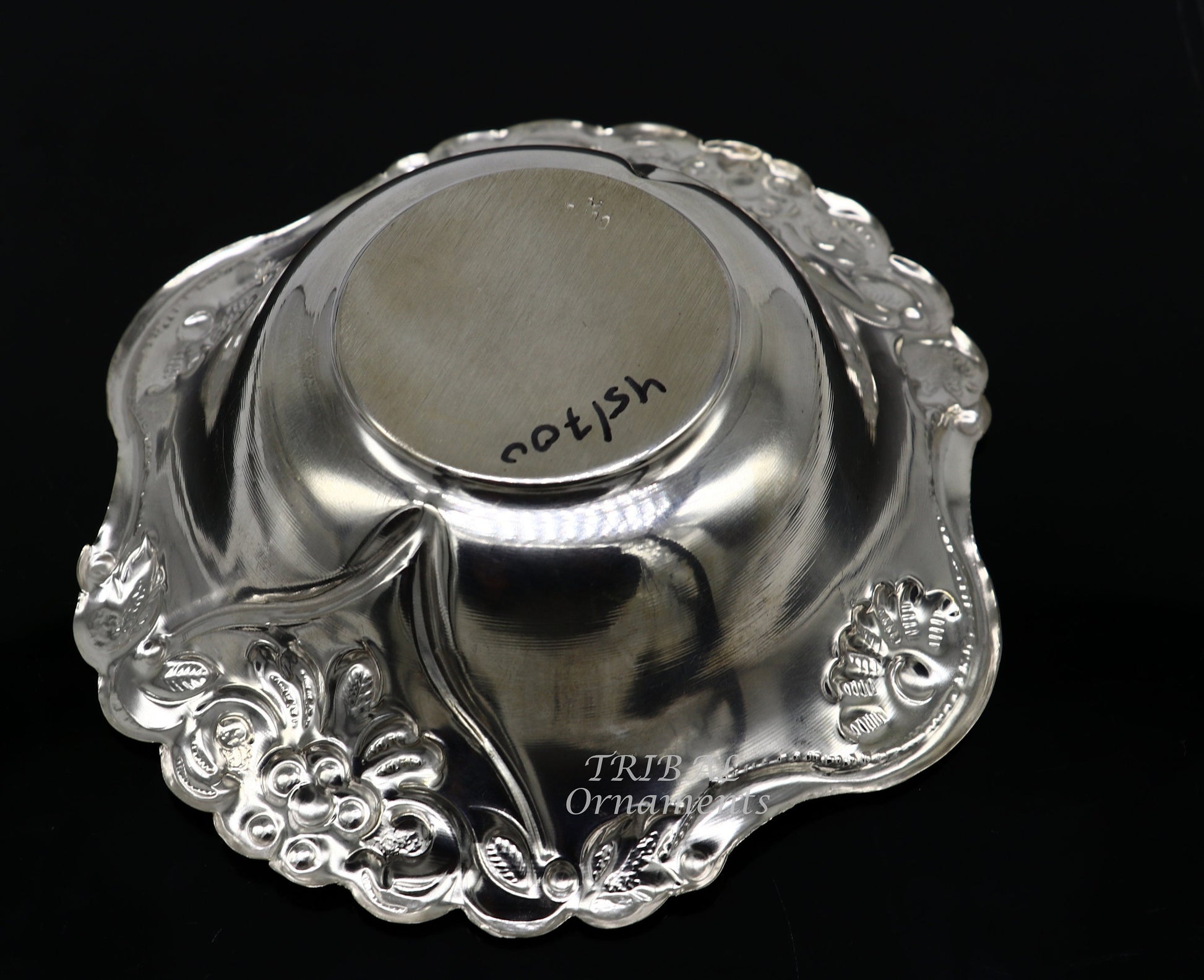 999 fine silver customized design Prasadam bowl, puja utensils, worshipping article, silver Idols serving bowl temple article su859 - TRIBAL ORNAMENTS