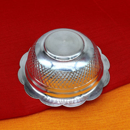 999 fine silver exclusive handcrafted work light weight baby bowl, puja utensils, silver article, silver utensils, silver vessel baby sv208 - TRIBAL ORNAMENTS