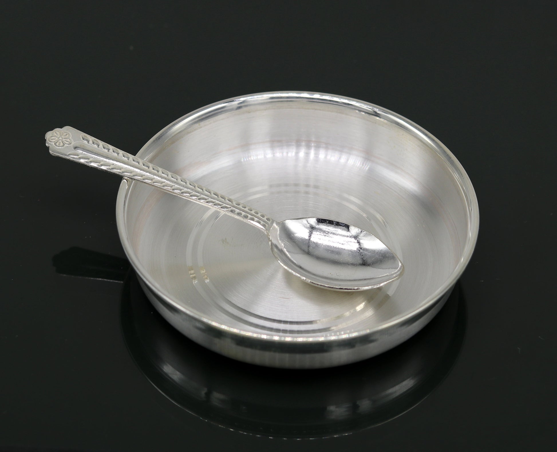 999 Fine silver handmade excellent silver vessels, silver utensils, silve baby plate,tray silver art, silver bowl, cup , baby feeding sv46 - TRIBAL ORNAMENTS