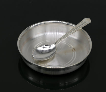 999 Fine silver handmade excellent silver vessels, silver utensils, silve baby plate,tray silver art, silver bowl, cup , baby feeding sv46 - TRIBAL ORNAMENTS