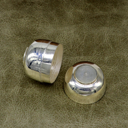 999 fine silver handmade gorgeous prasad box for god, trinket box, container box, brides gifting, jewelry box, solid silver article stb94 - TRIBAL ORNAMENTS