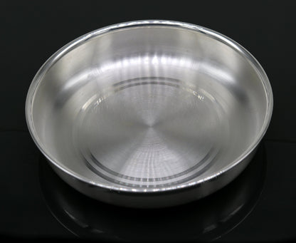 999 Fine silver handmade silver vessels, silver utensils, silver baby plate,tray silver art, silver kitchen accessories, baby feeding sv49 - TRIBAL ORNAMENTS