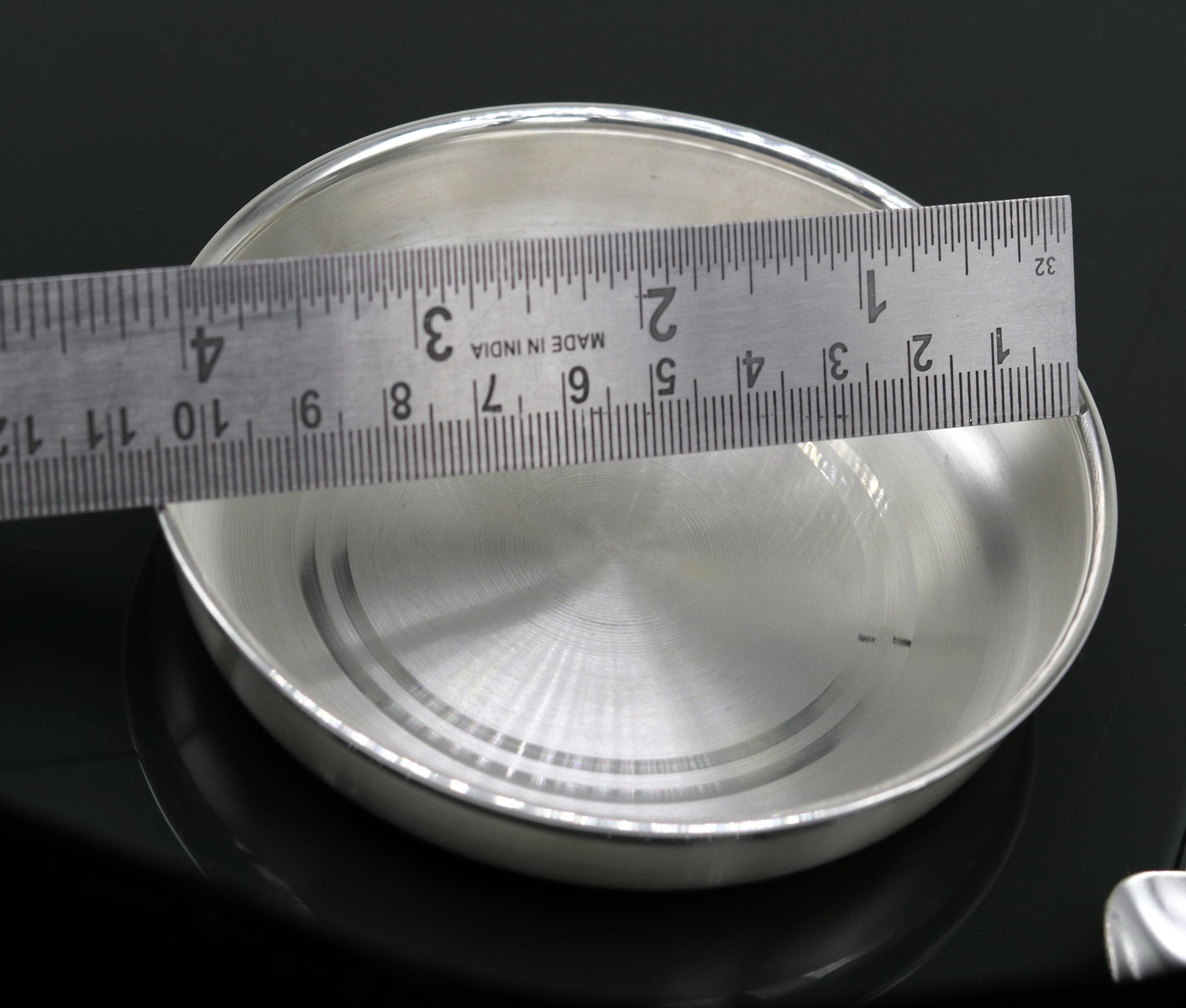 999 Fine silver handmade silver vessels, silver utensils, silver baby plate,tray silver art, silver kitchen accessories, baby feeding sv49 - TRIBAL ORNAMENTS