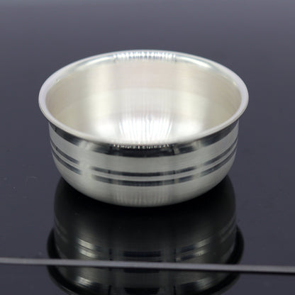 999 fine silver handmade small baby bowl , silver tumbler, flask, stay baby/kids healthy, silver vessels utensils sv99 - TRIBAL ORNAMENTS