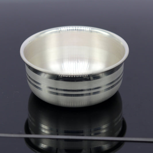 999 fine silver handmade small baby bowl , silver tumbler, flask, stay baby/kids healthy, silver vessels utensils sv99 - TRIBAL ORNAMENTS